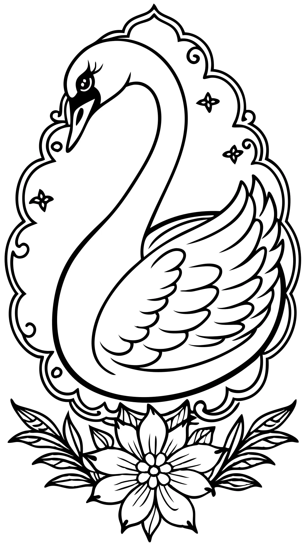 coloring pages swan